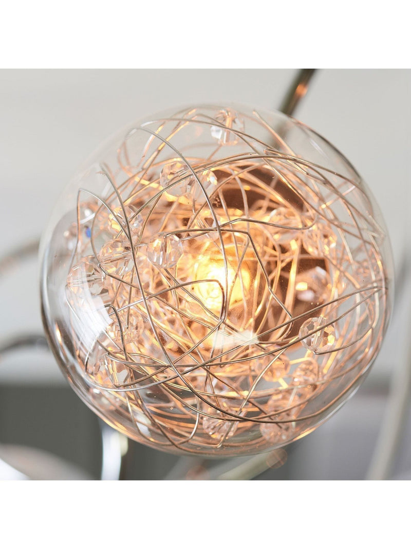 Gallery Home chrome 6 light flush ceiling light (British brand)