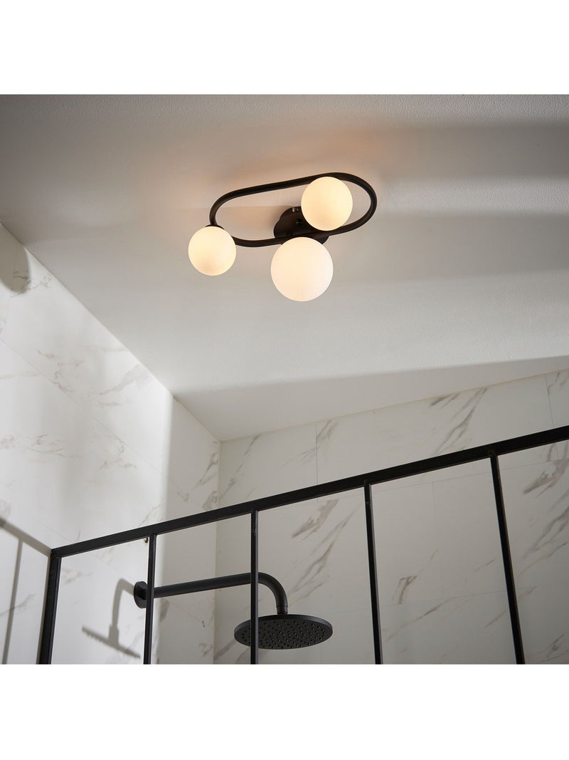 Gallery Home Black Kent bathroom ceiling light - British product