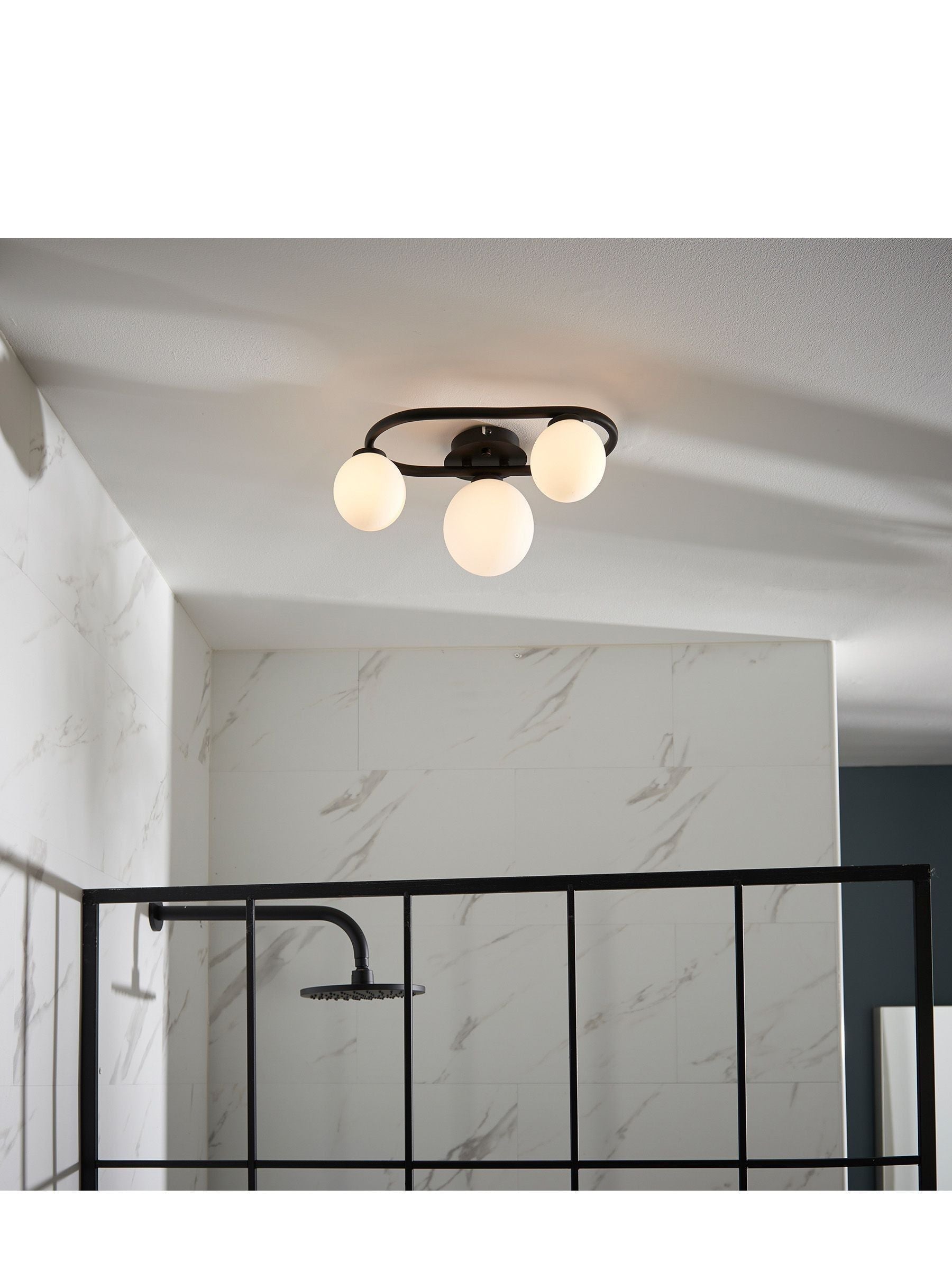 Gallery Home Black Kent bathroom ceiling light - British product