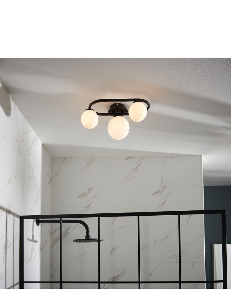 Gallery Home Black Kent bathroom ceiling light - British product