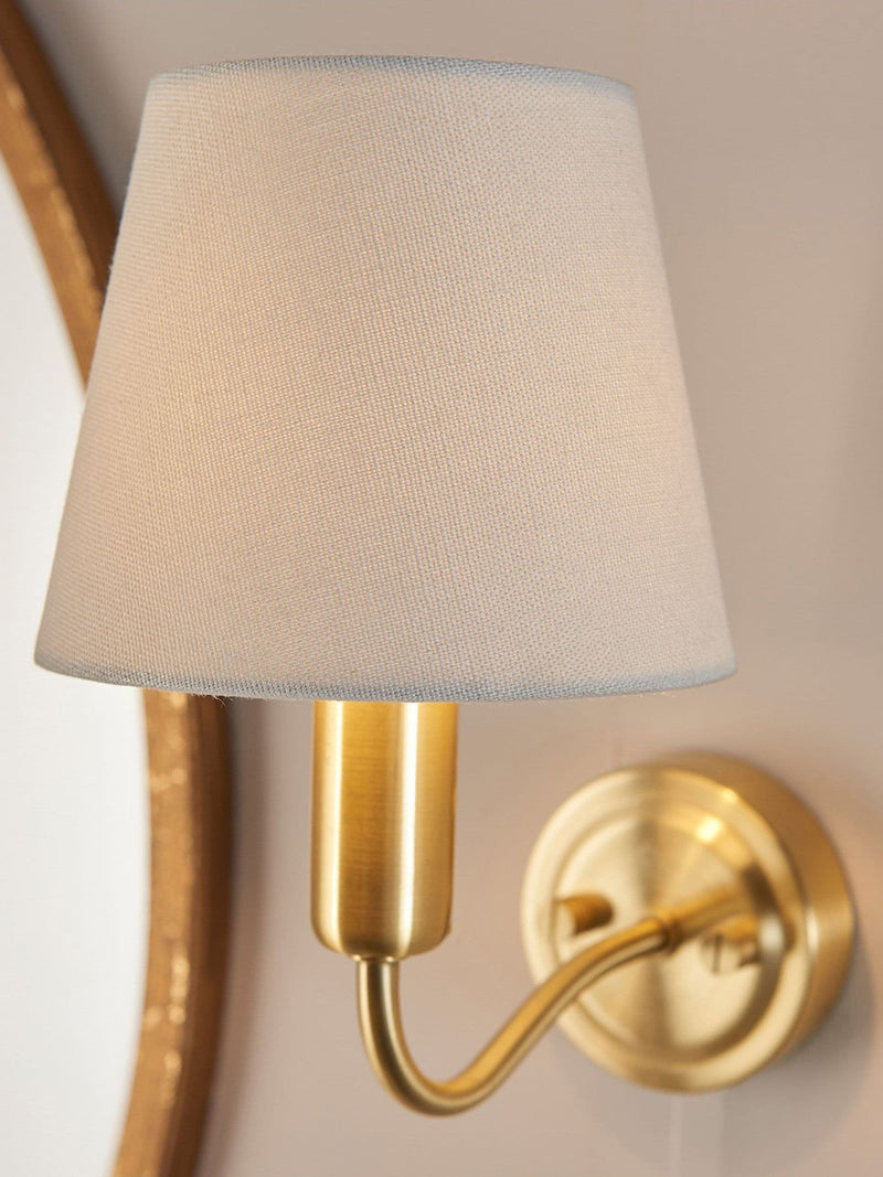 Gallery Home Cranbrook satin brass bathroom wall light, UK version