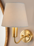 Gallery Home Cranbrook satin brass bathroom wall light, UK version