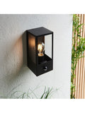 Gallery Home black Javier PIR outdoor wall light, UK version
