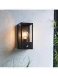 Gallery Home black Javier PIR outdoor wall light, UK version