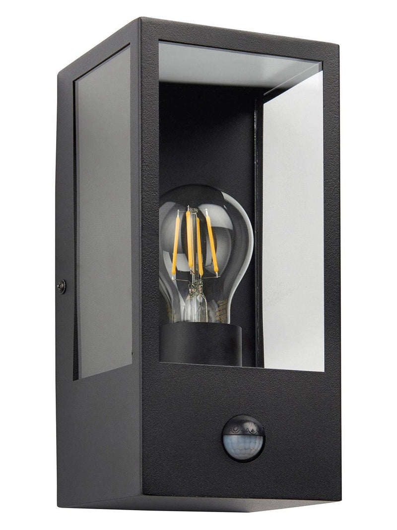 Gallery Home black Javier PIR outdoor wall light, UK version