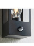 Gallery Home black Javier PIR outdoor wall light, UK version