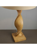Gallery Home Brooks wooden table lamp with linen shade, UK version