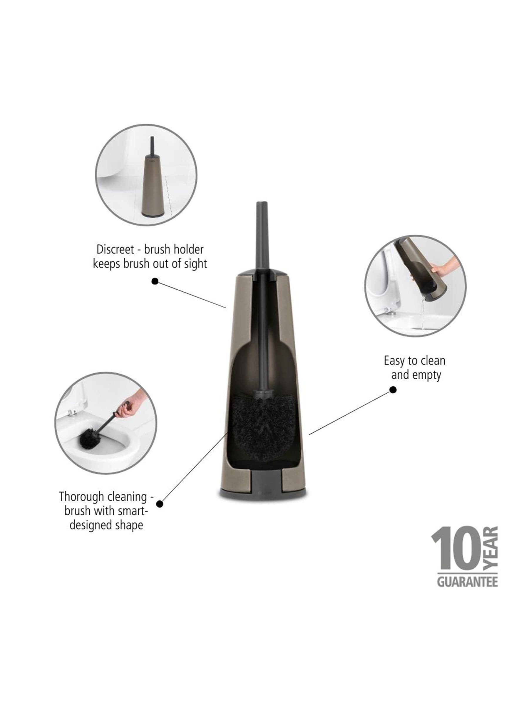 Brabantia grey ReNew toilet brush (British brand)