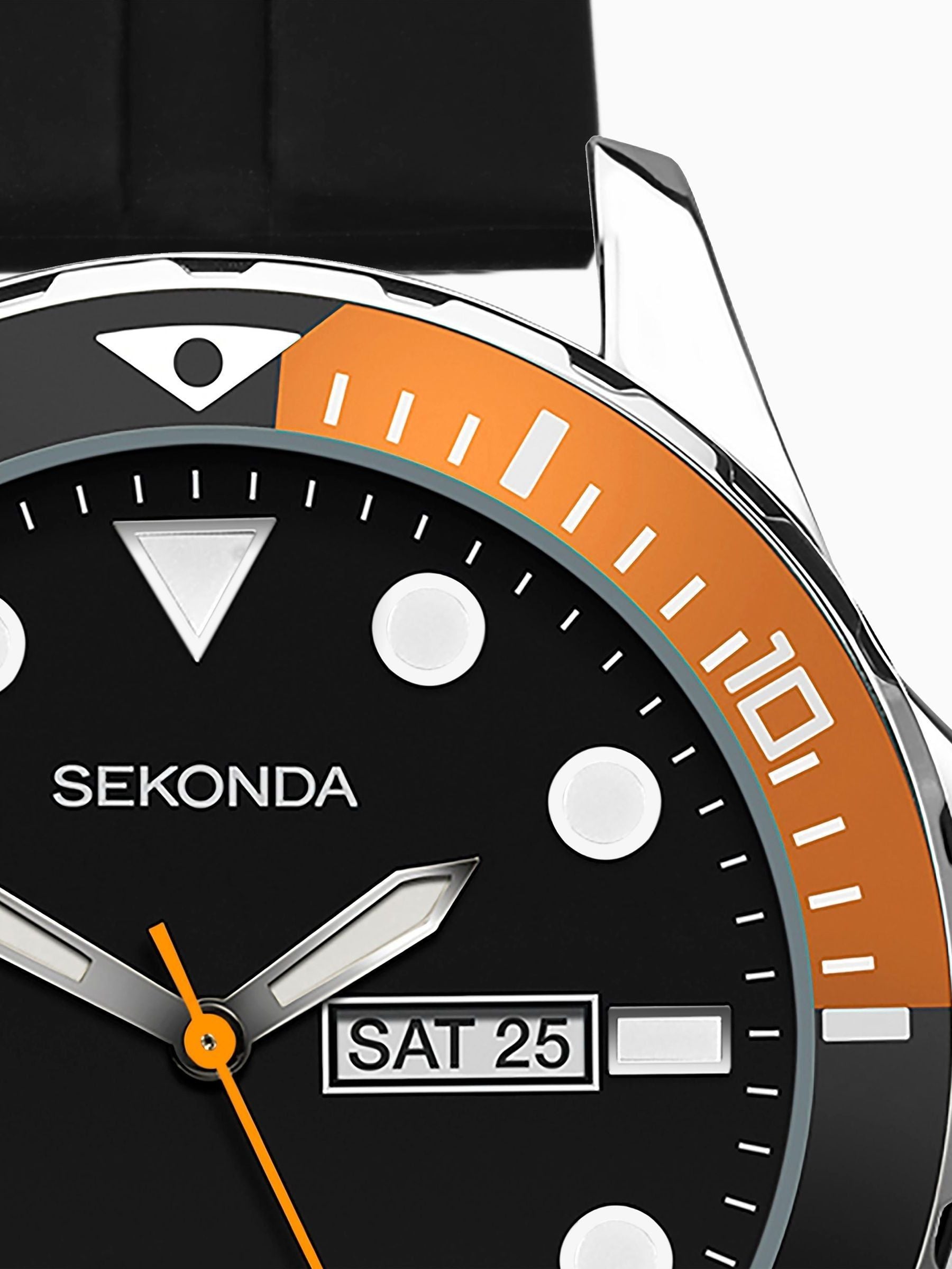 Sekonda Mens Balearic Rubber Strap Black Watch