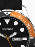 Sekonda Mens Balearic Rubber Strap Black Watch