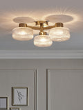 Brass Lexington 3 Light Flush Fitting Ceiling Light