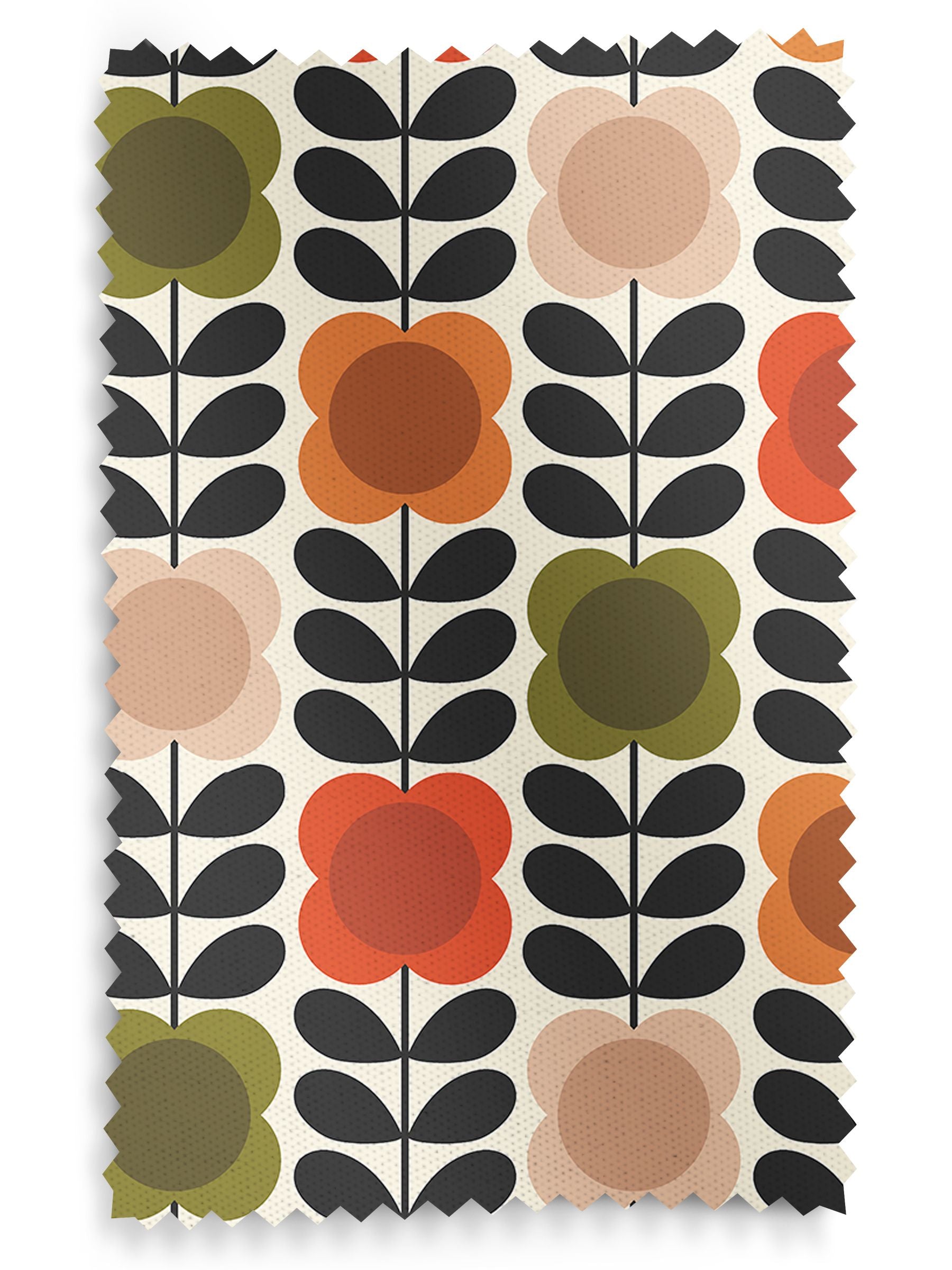 Orla Kiely tomato pink spot flower roman blinds, imported from the UK