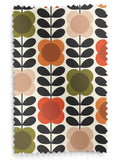 Orla Kiely tomato pink spot flower roman blinds, imported from the UK