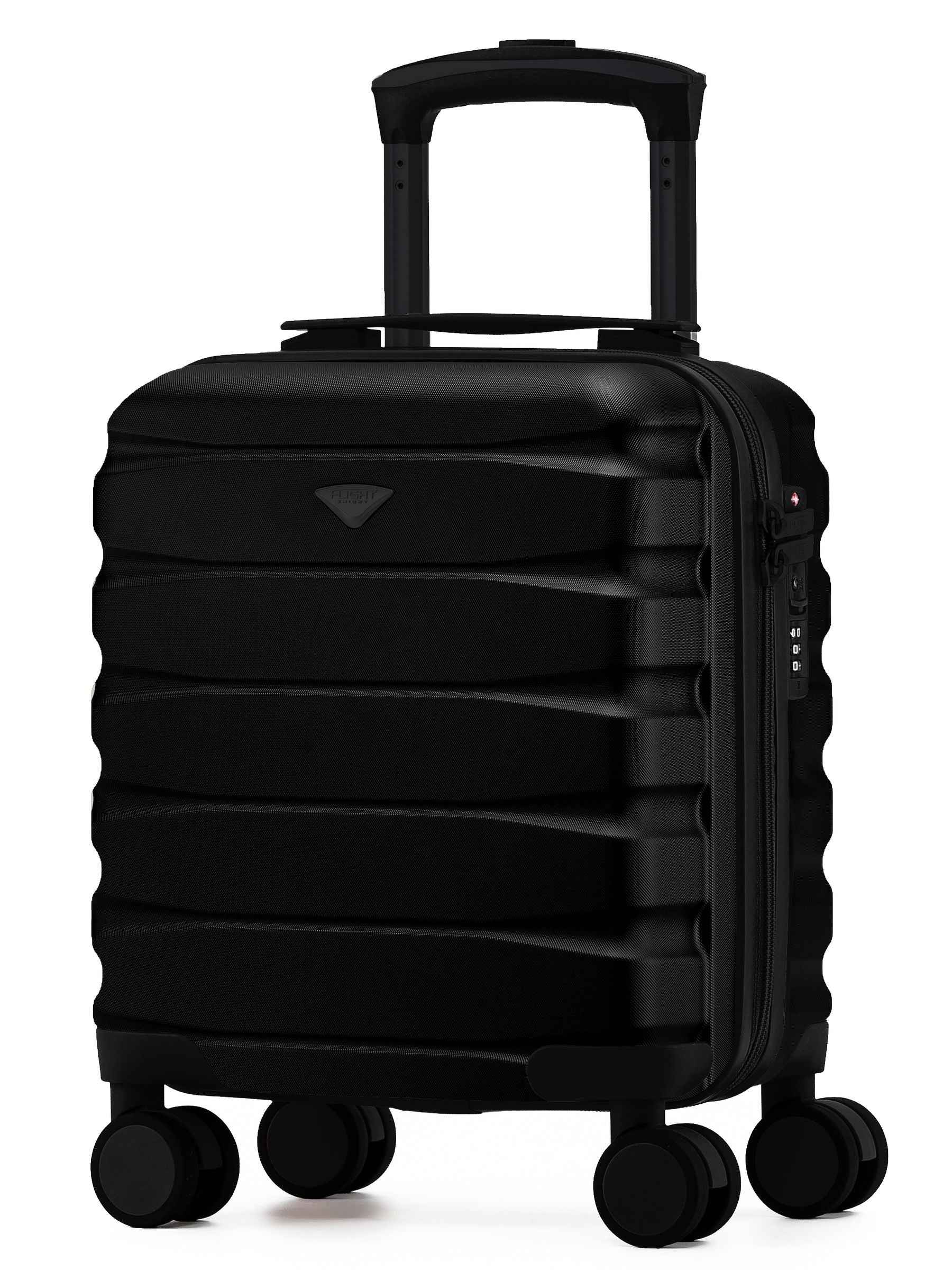 Flight Knight Coal Black Hand Luggage Maximum Size Approved for Ryanair & Wizz Free Carry On Underseat Cabin Bag