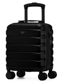 Flight Knight Coal Black Hand Luggage Maximum Size Approved for Ryanair & Wizz Free Carry On Underseat Cabin Bag