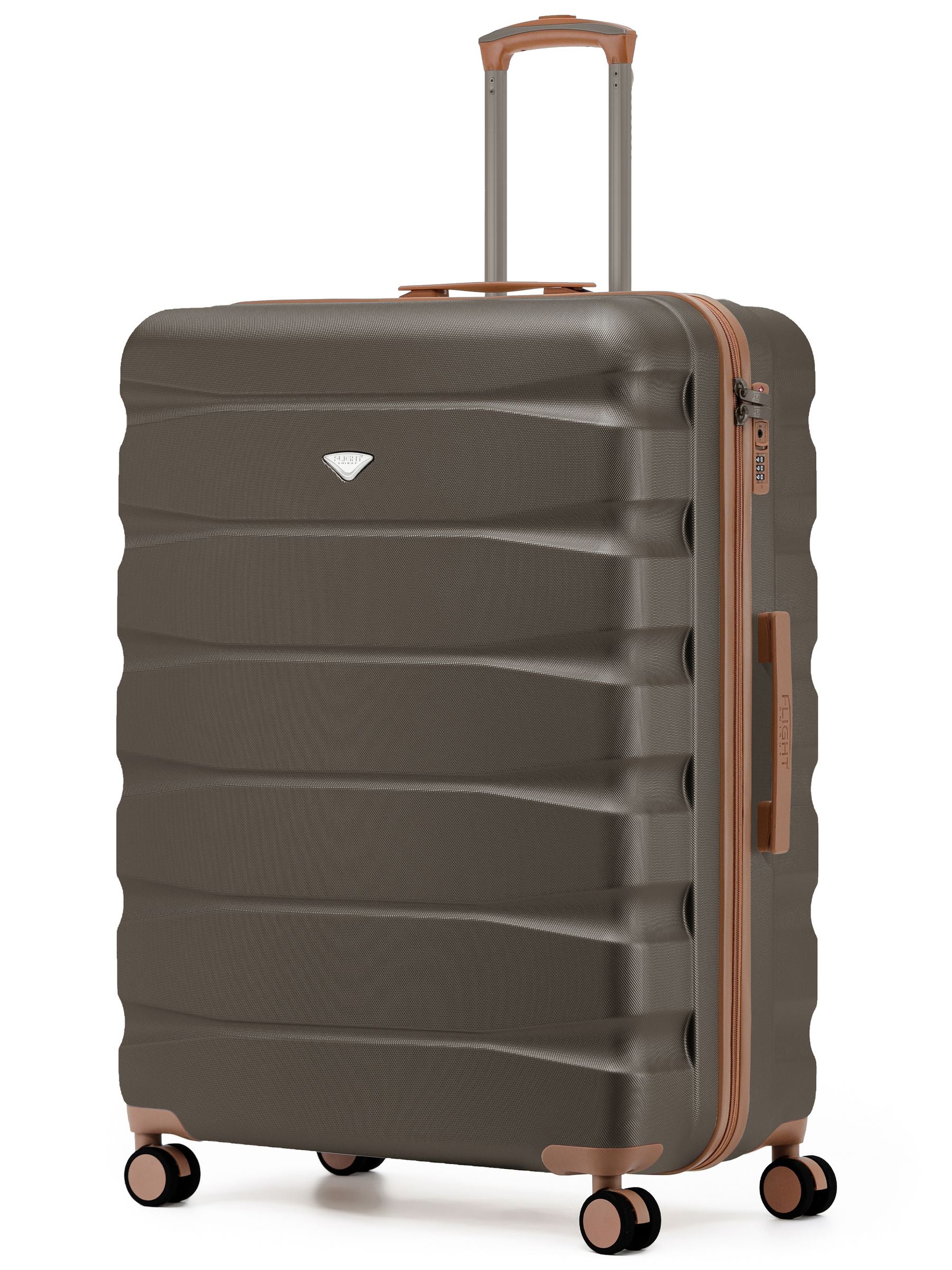 Flight Knight Ink Black 8 Wheel ABS Hard Case Suitcase 29 Inch