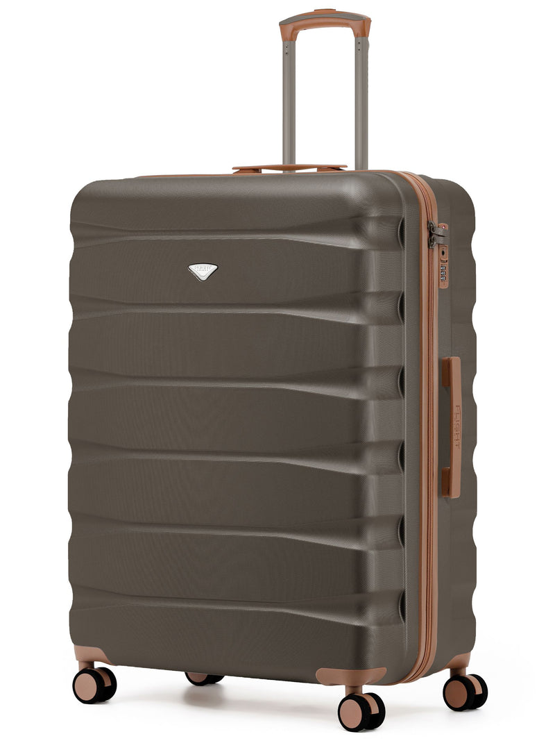 Flight Knight Ink Black 8 Wheel ABS Hard Case Suitcase 29 Inch