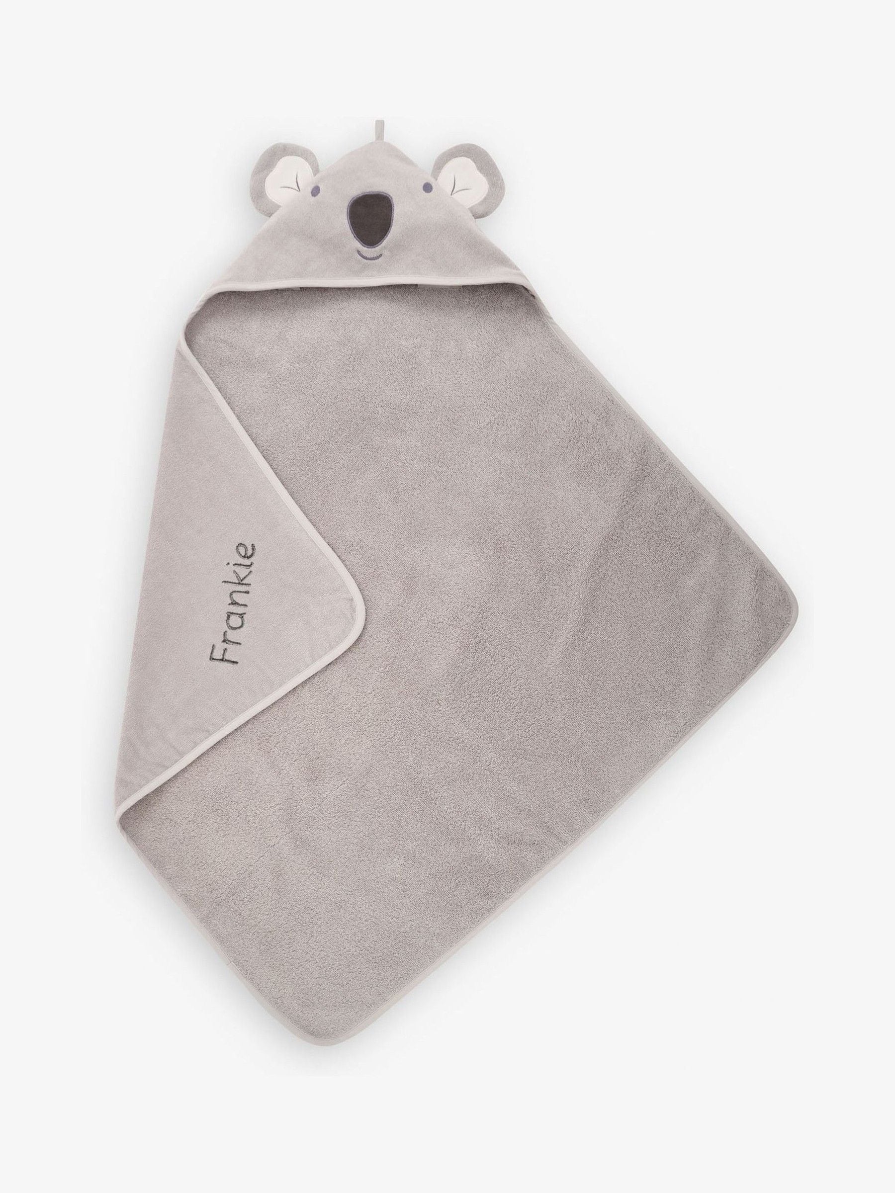 JoJo Maman Bébé personalised koala hooded towel 75x75cm (British brand)