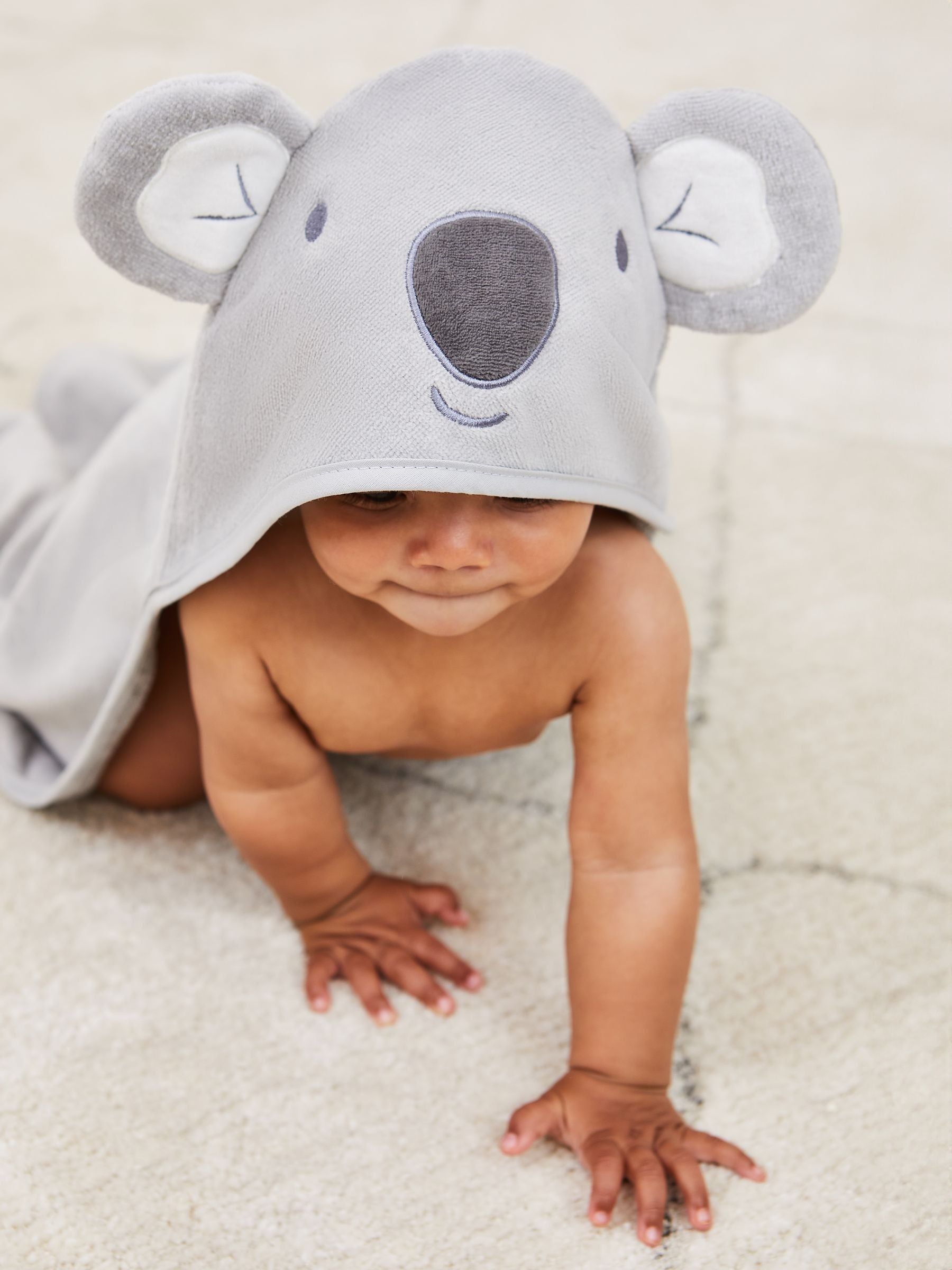 JoJo Maman Bébé personalised koala hooded towel 75x75cm (British brand)