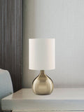 Searchlight Antique Brass Lucerne touch table lamp 29cm - British product
