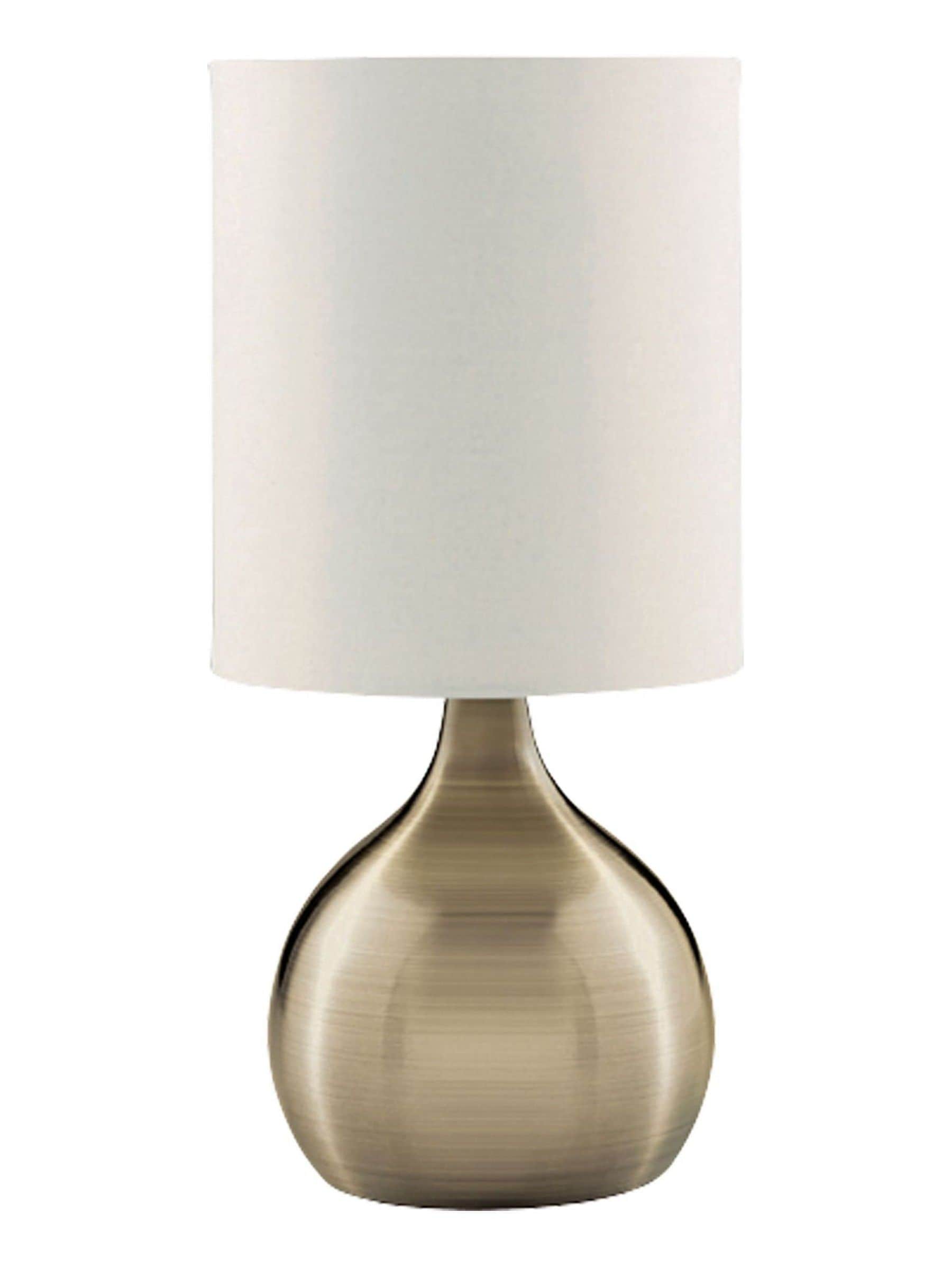 Searchlight Antique Brass Lucerne touch table lamp 29cm - British product