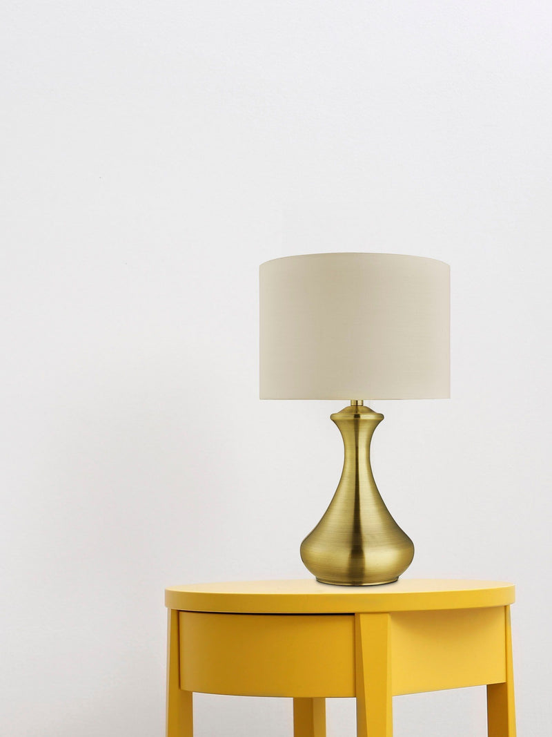 Searchlight antique brass touch table lamp 40cm - British product