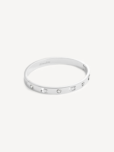 Aufklappbares Armband mit Kristallsteinen und geformten Ausschnitten