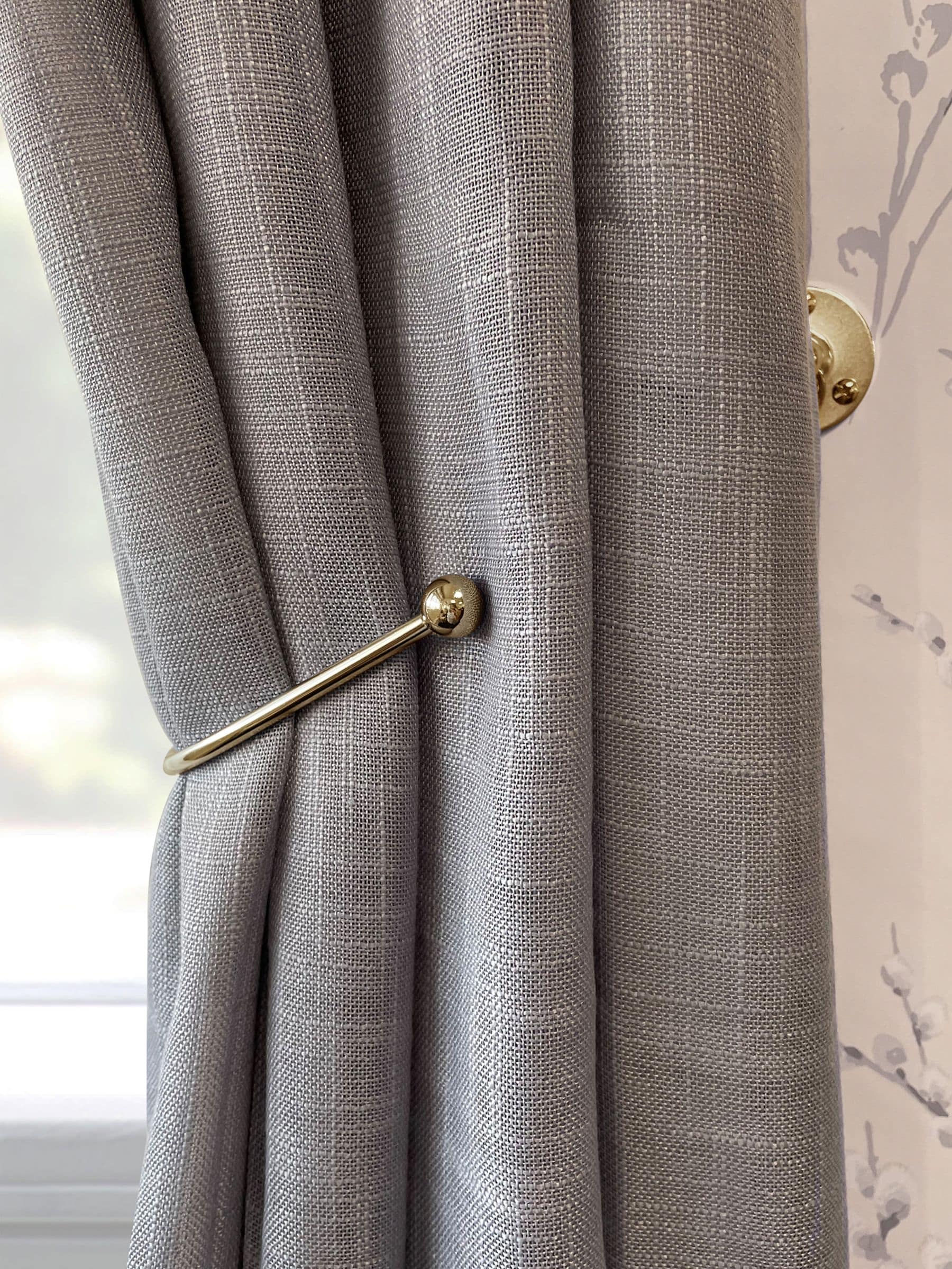 Laura Ashley swing holdbacks matt white set of 2 - British product
