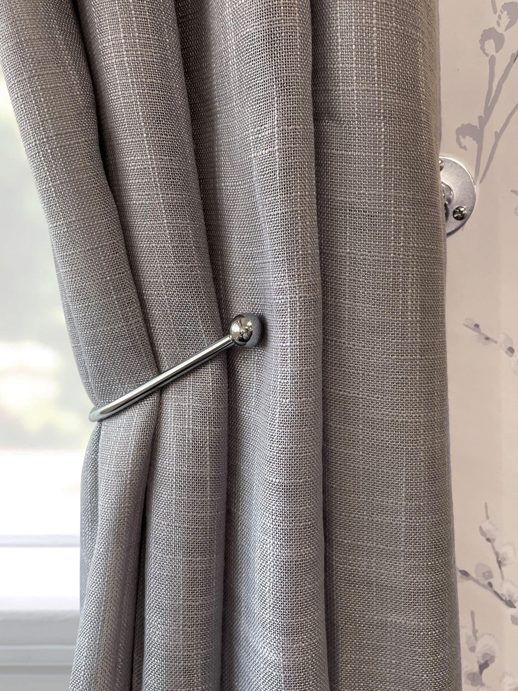 Laura Ashley silver swing curtain holdbacks set of 2, UK version