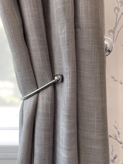 Next Laura Ashley Silver Set of 2 Swing Curtain Holdbacks - 26cm- Buy online at McGrocer