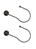 Laura Ashley black nickel curtain holdbacks set of 2, UK version