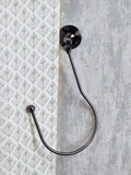 Laura Ashley black nickel curtain holdbacks set of 2, UK version