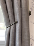 Laura Ashley black nickel curtain holdbacks set of 2, UK version