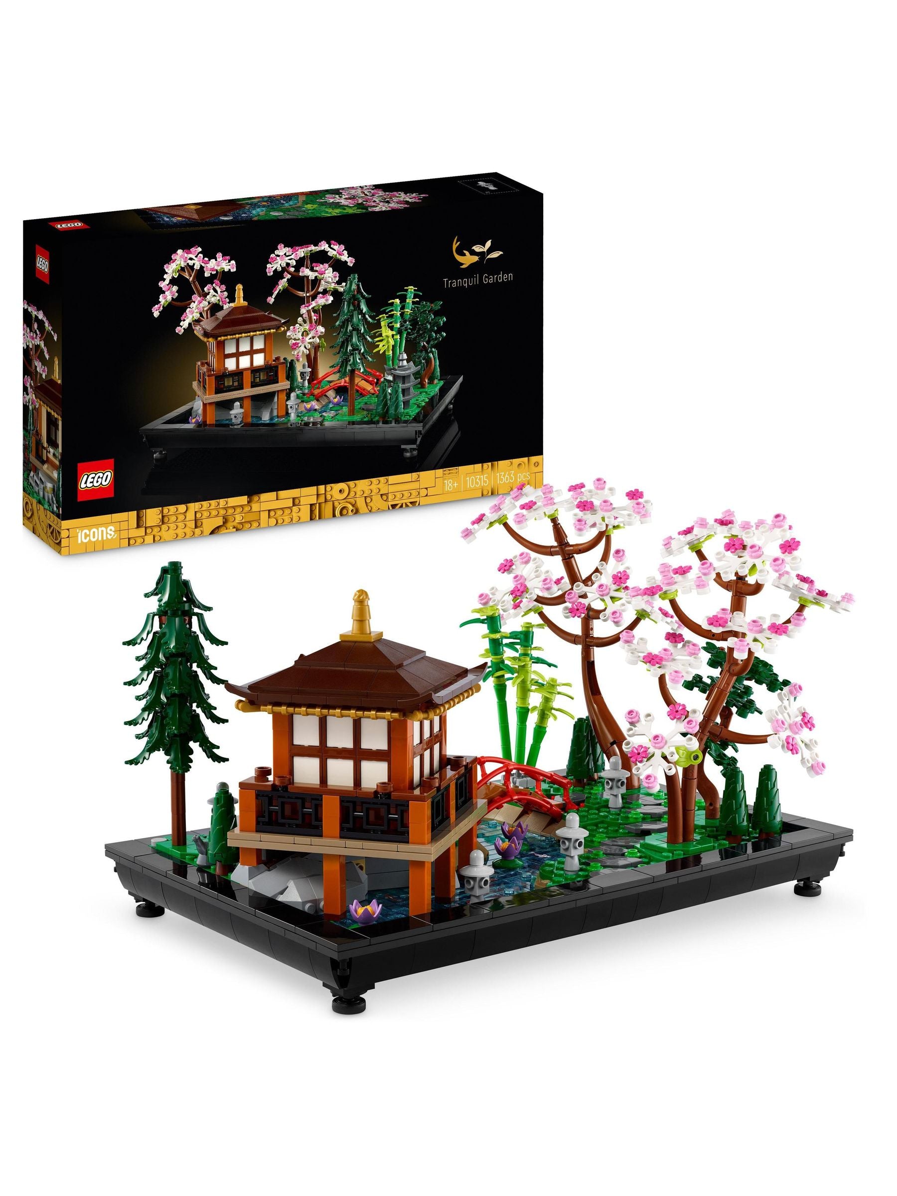 LEGO Icons Tranquil Garden building set 1363 pieces, imported from the UK