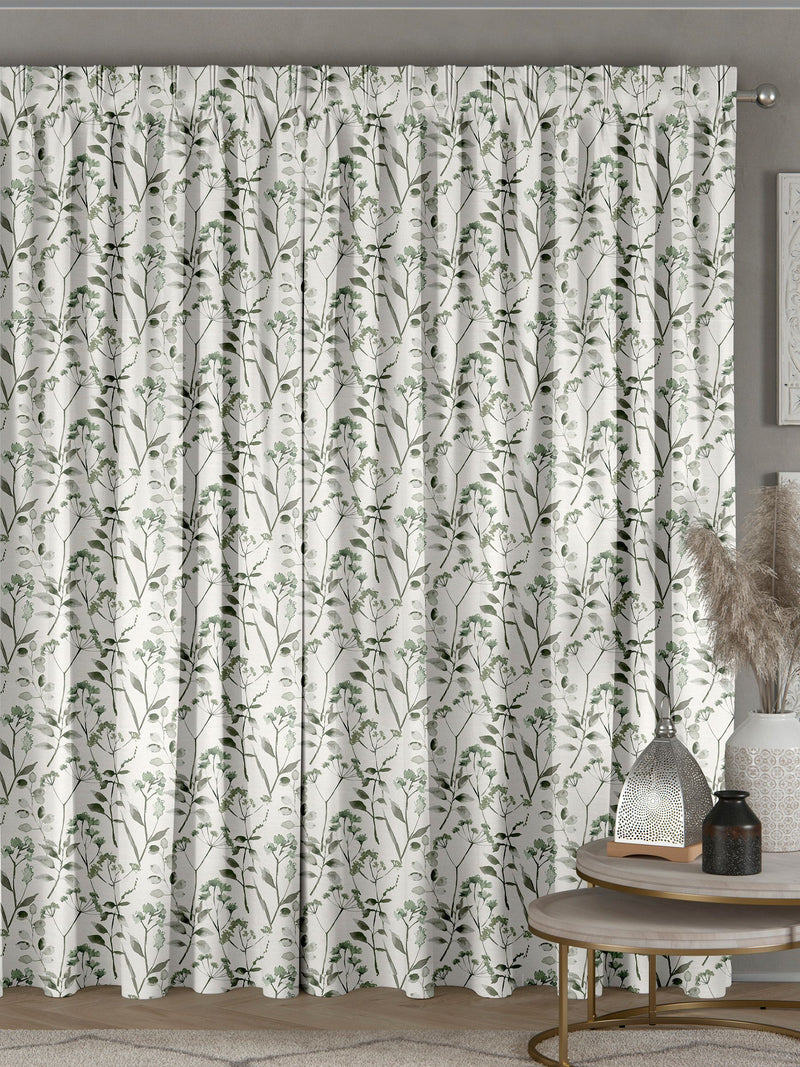 Next sage green Isla floral curtains - British product