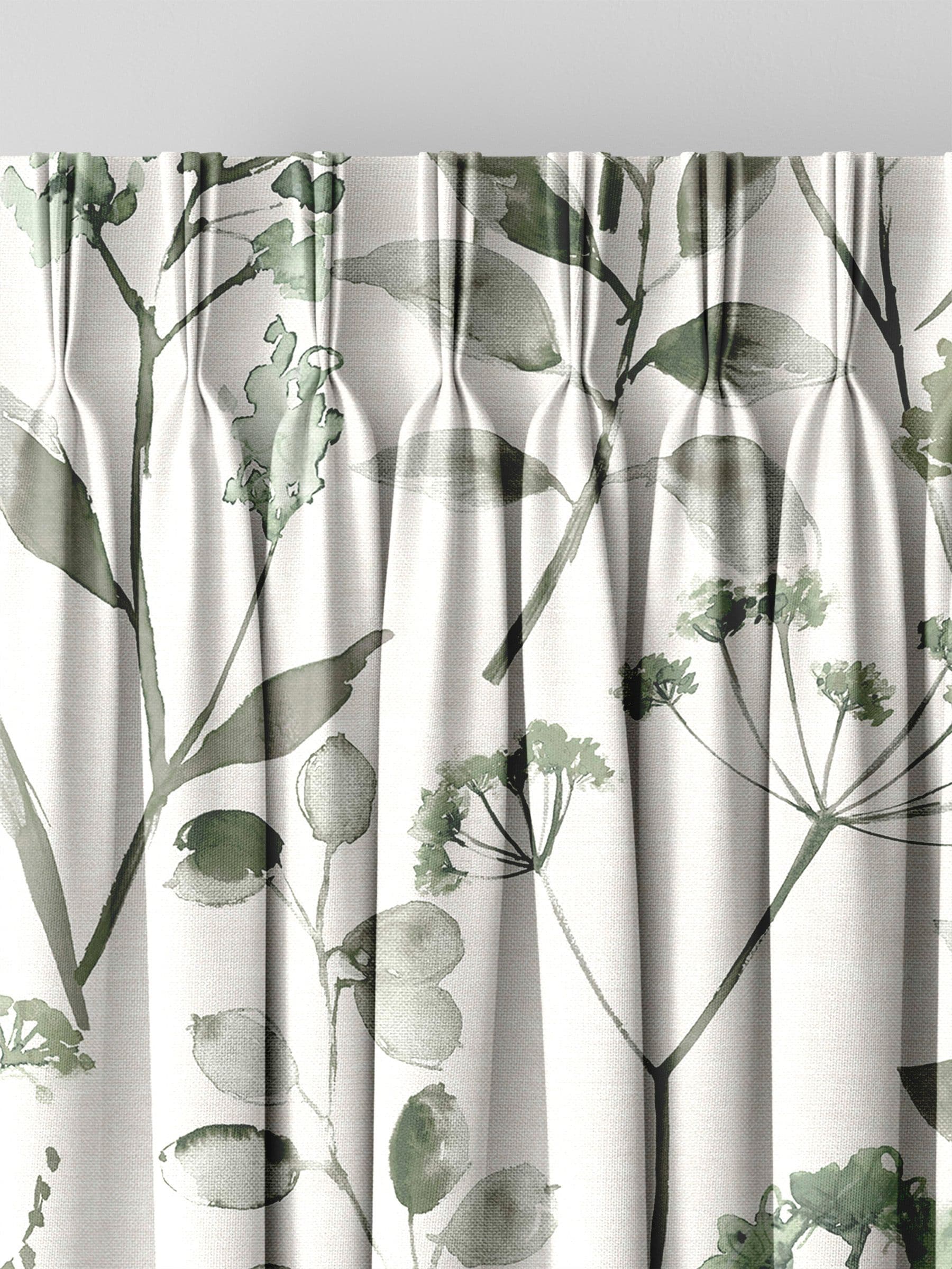 Next sage green Isla floral curtains - British product