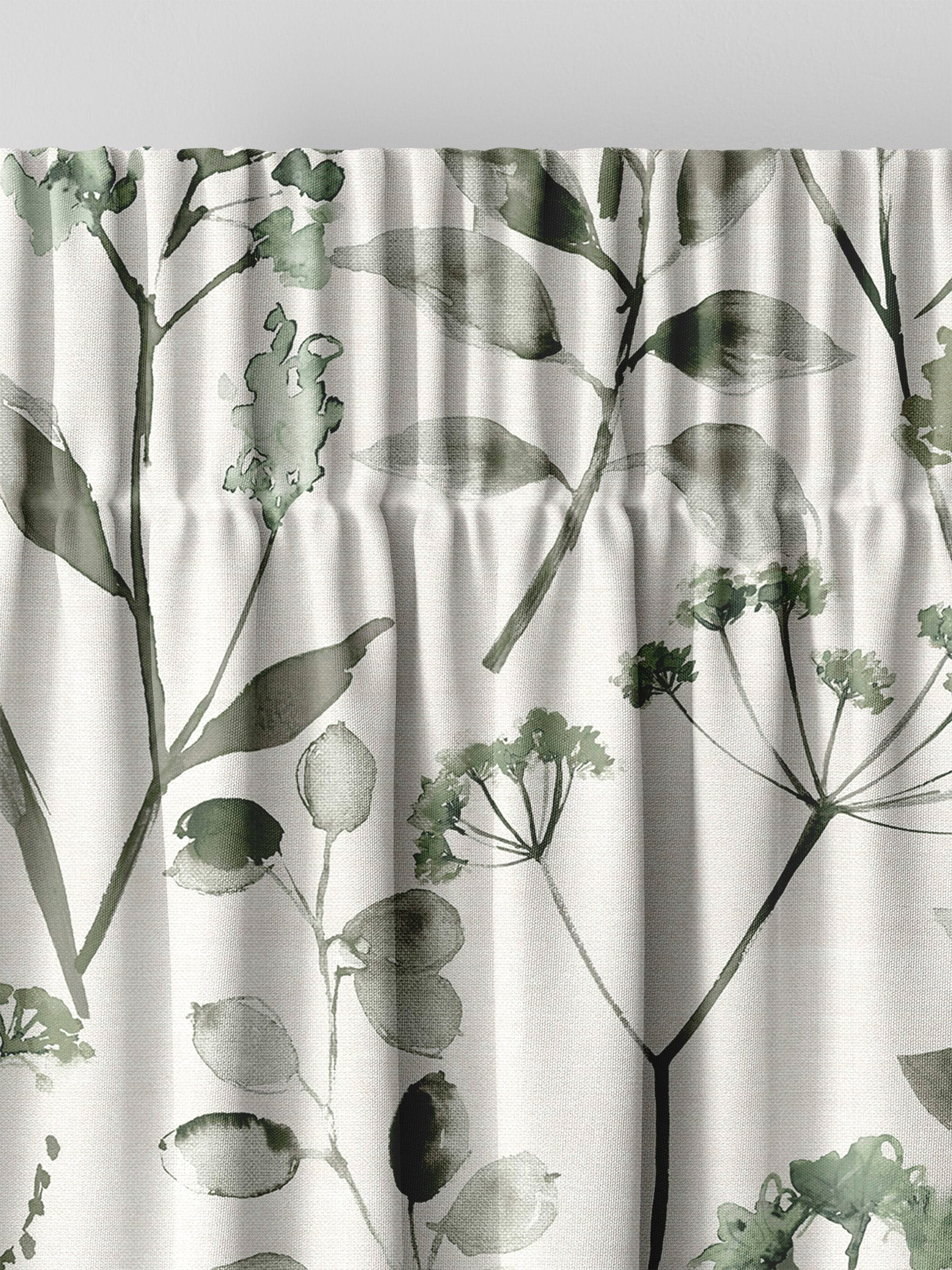 Next sage green Isla floral curtains - British product