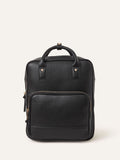 Accessorize black faux leather top handle backpack 35cm - British product