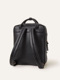 Accessorize black faux leather top handle backpack 35cm - British product