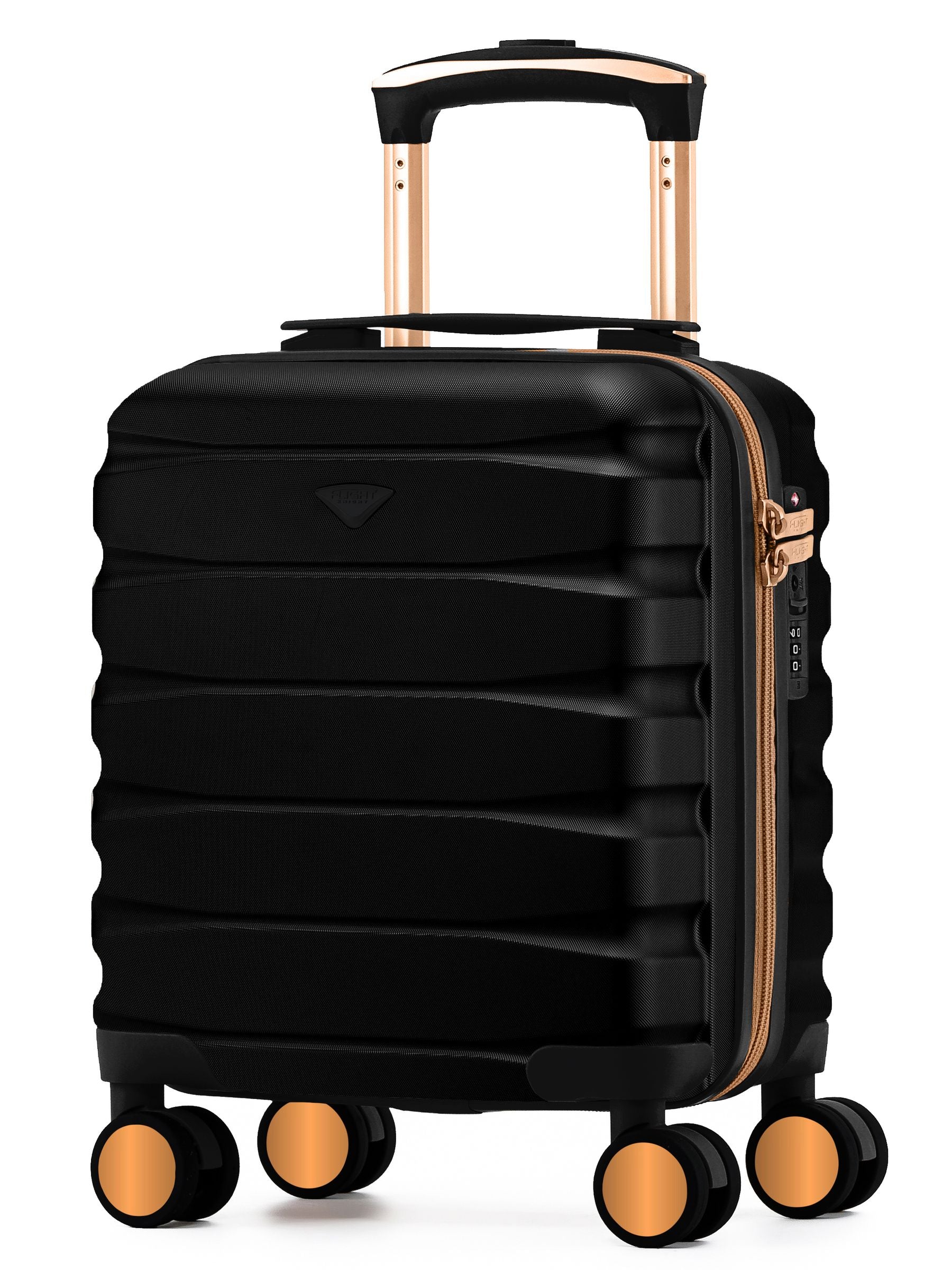Flight Knight Black Hand Luggage Maximum Size Approved for Ryanair & Wizz Free Carry On Underseat Cabin Bag