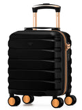 Flight Knight Black Hand Luggage Maximum Size Approved for Ryanair & Wizz Free Carry On Underseat Cabin Bag