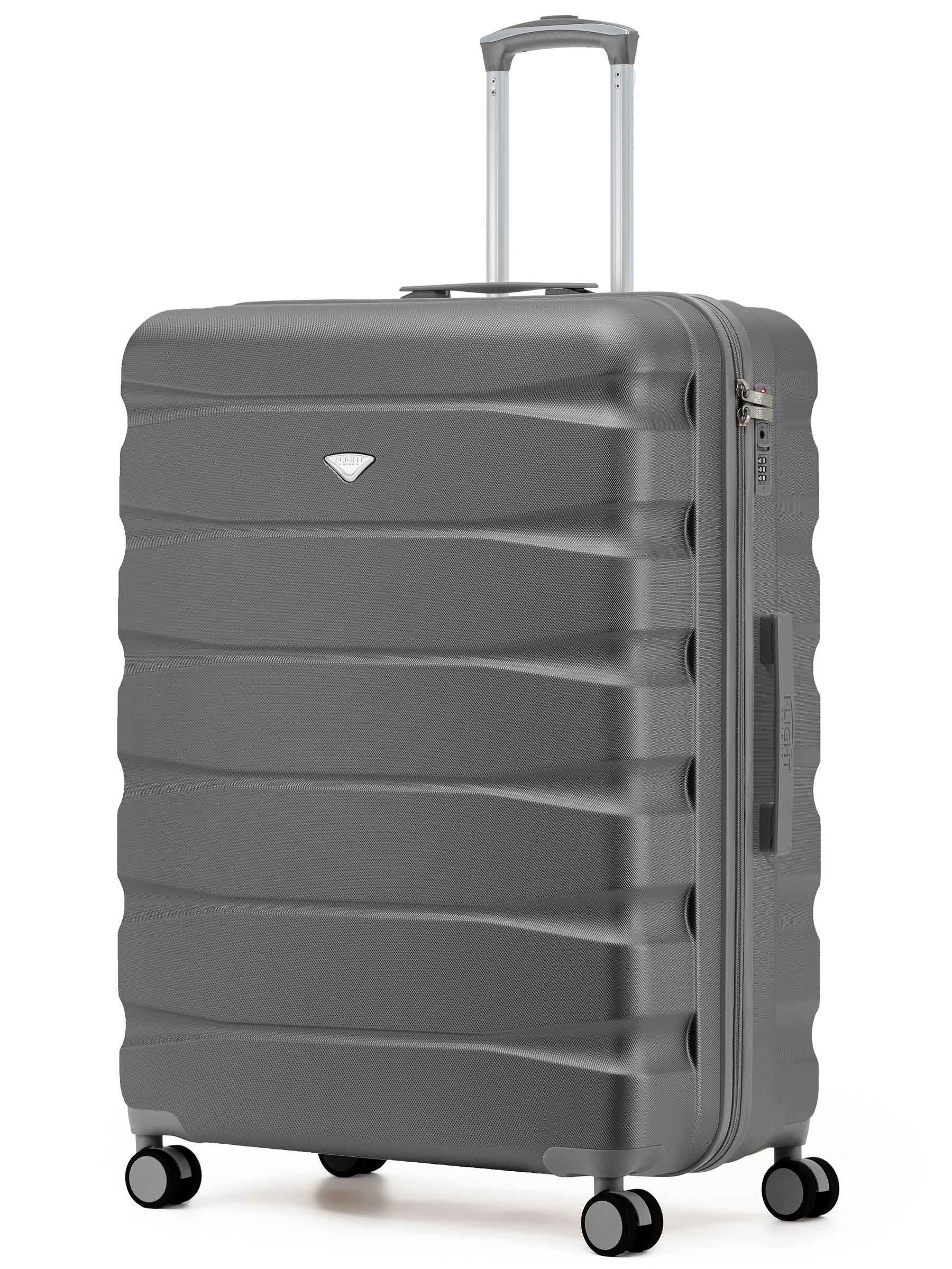 Flight Knight Ink Black 8 Wheel ABS Hard Case Suitcase 29 Inch