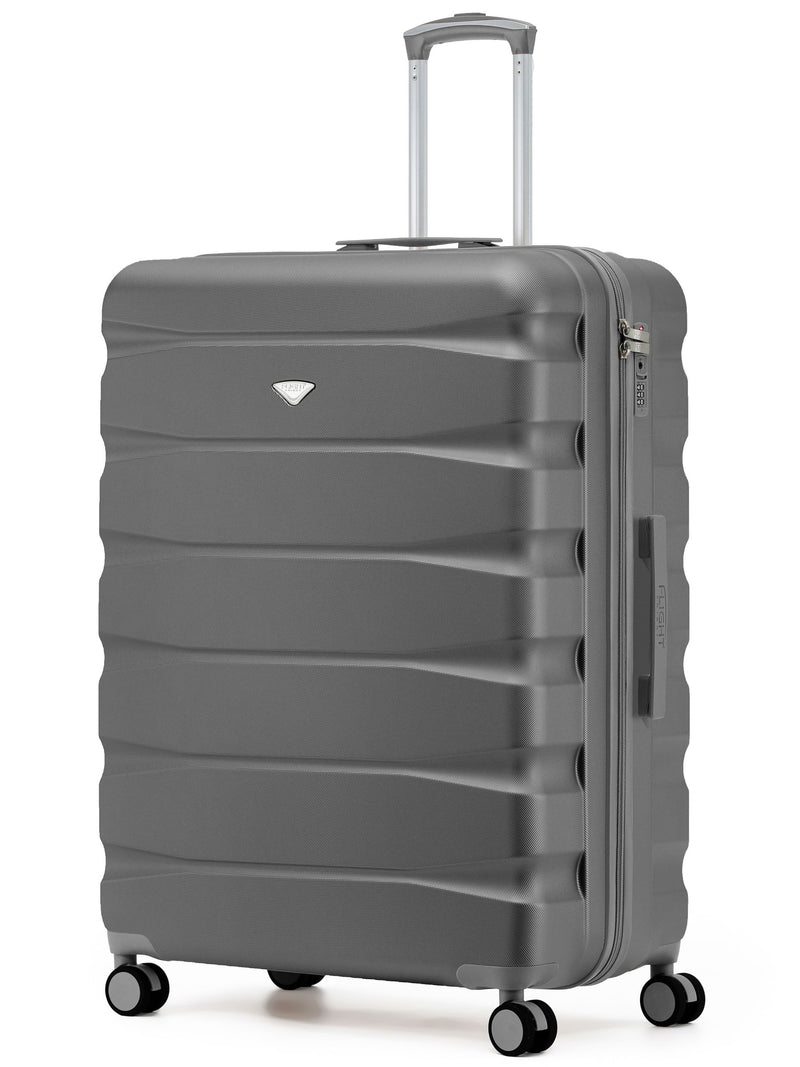 Flight Knight Ink Black 8 Wheel ABS Hard Case Suitcase 29 Inch