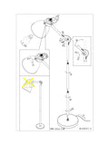 Eglo Priddy black steel adjustable floor lamp, UK version