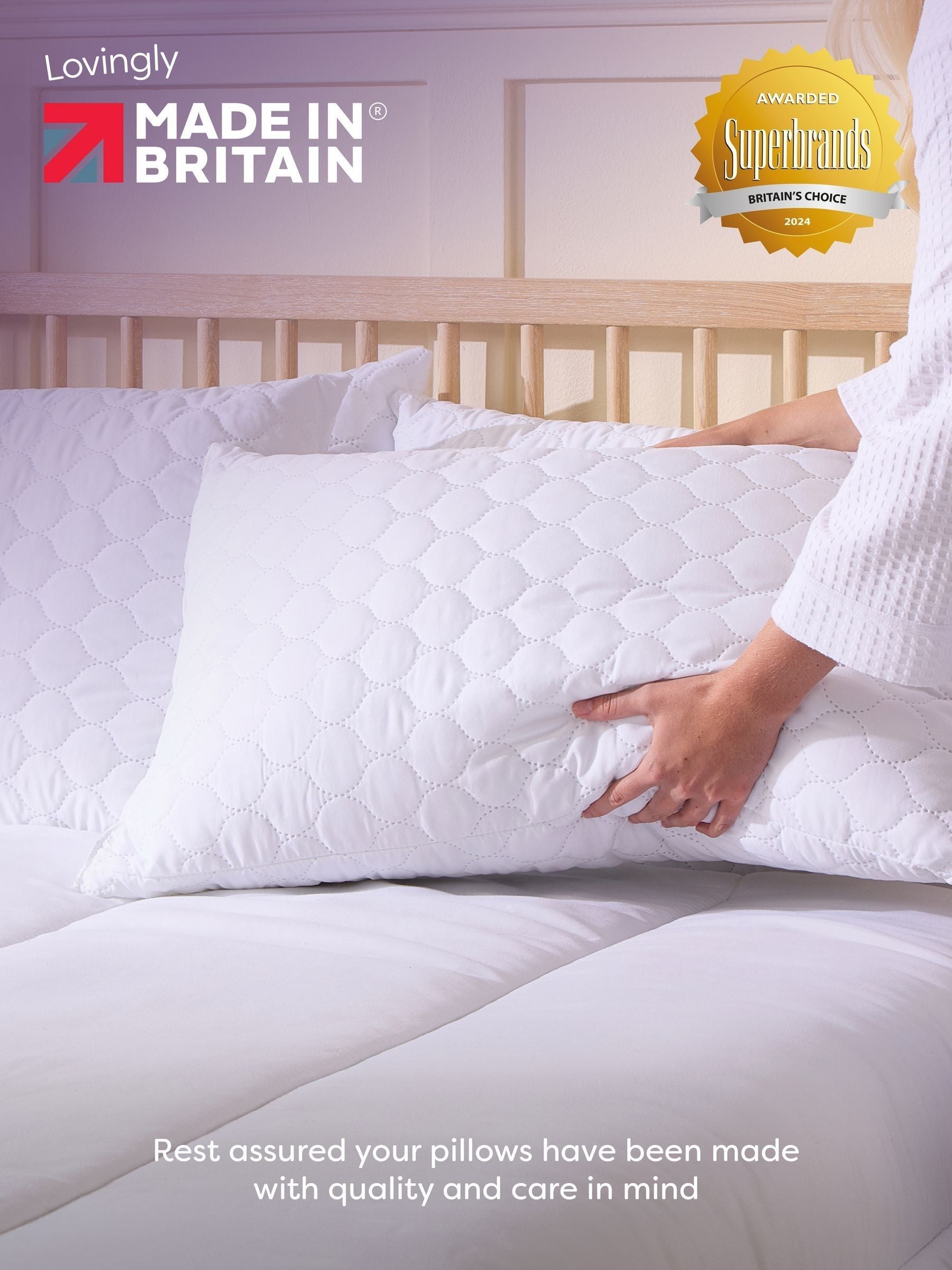 Slumberdown firm side sleeper rebound white pillows 2 pack (British brand)