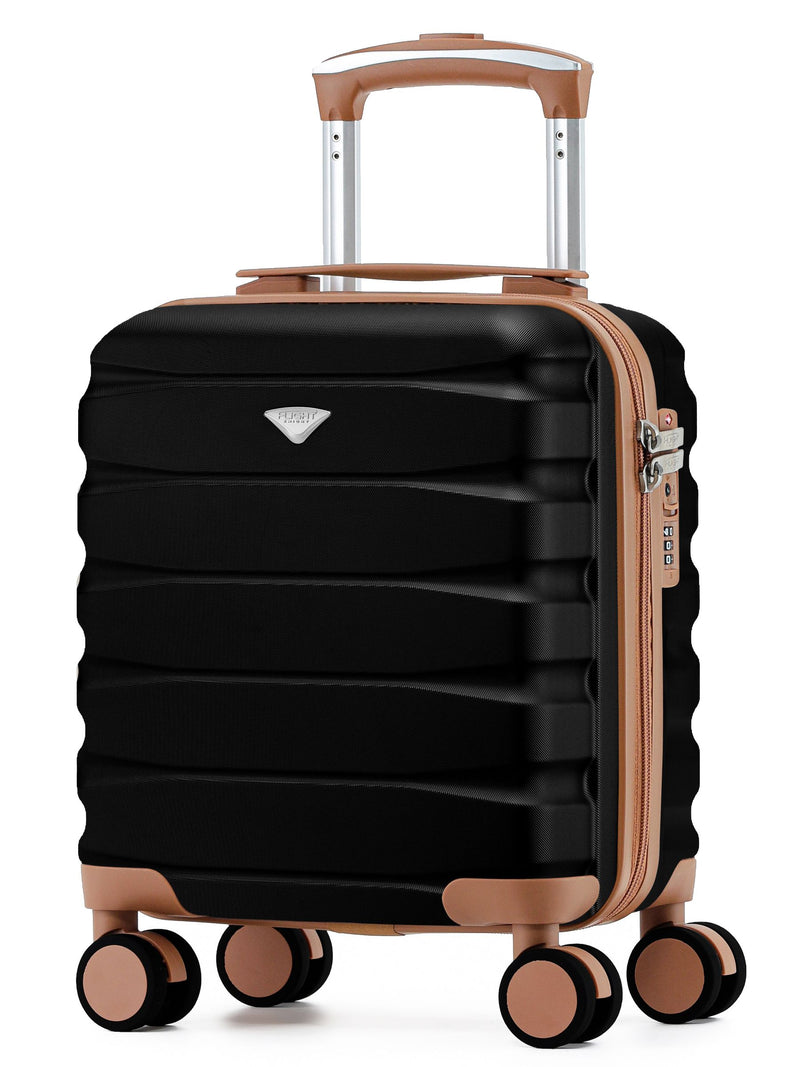 Flight Knight Black Ground Hand Luggage Maximum Size Approved for Ryanair & Wizz Free Carry On Underseat Cabin Bag