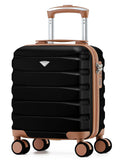 Flight Knight Black Ground Hand Luggage Maximum Size Approved for Ryanair & Wizz Free Carry On Underseat Cabin Bag