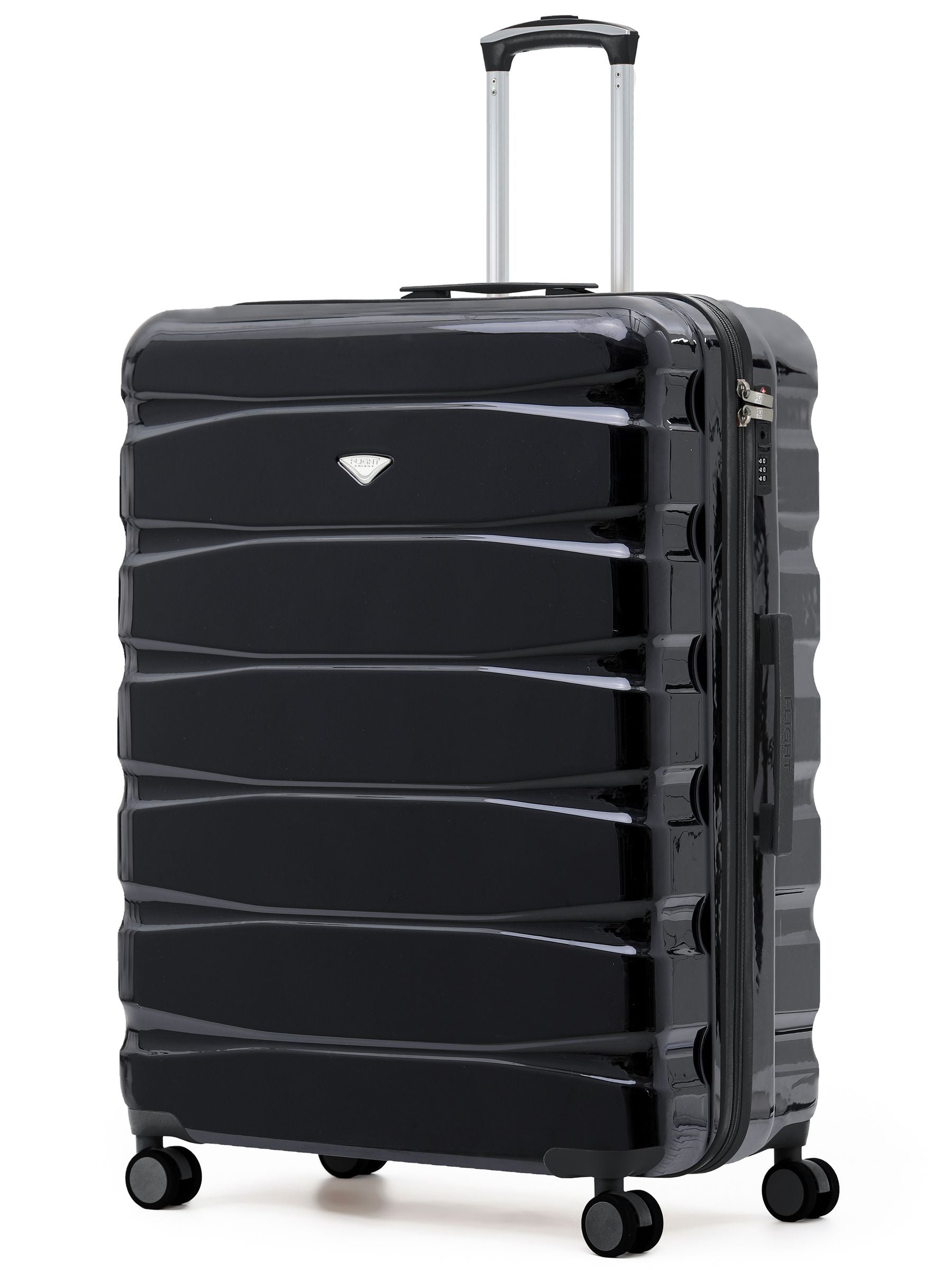 Flight Knight Ink Black 8 Wheel ABS Hard Case Suitcase 29 Inch
