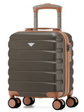 Flight Knight Brown Hand Luggage Maximum Size Approved for Ryanair & Wizz Free Carry On Underseat Cabin Bag