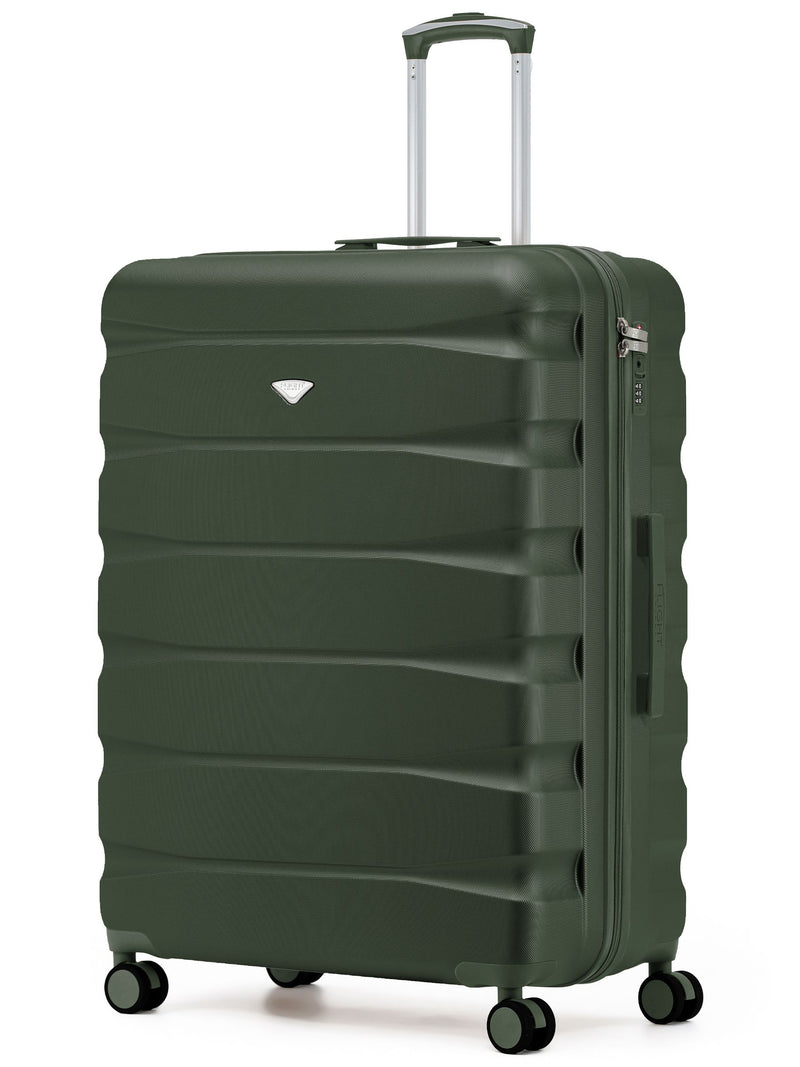 Flight Knight Ink Black 8 Wheel ABS Hard Case Suitcase 29 Inch